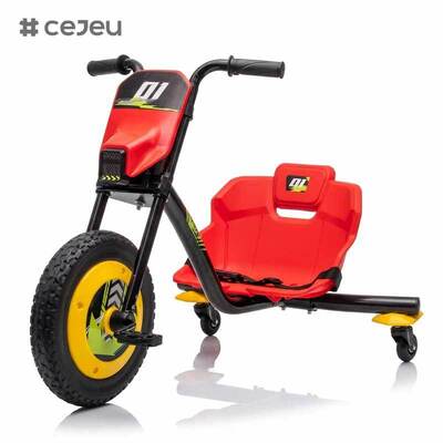 CJ-AHL027 Plastic Seats 2-7 Years Battery Powered Pedal Drift Ride on Car Outdoor Fun Rear Caster Wheels & Spin