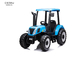 6 Km/Hr Plastic Ride On Tractor New Holland T7 Blue Ride On Tractor And Trailer 28kg