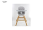 EN14988 360 Degree Rotatable Folding Wooden High Chair 2 Position 2 Height Adjusted