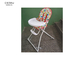 5 Point Harness 5.5KG Baby Feeding High Chair With Pvc Seat 102*57*69cm