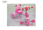 Age 3 Kid Riding Tricycle Loaded 25kg Pink Plastic Trike With Flashing Pedal